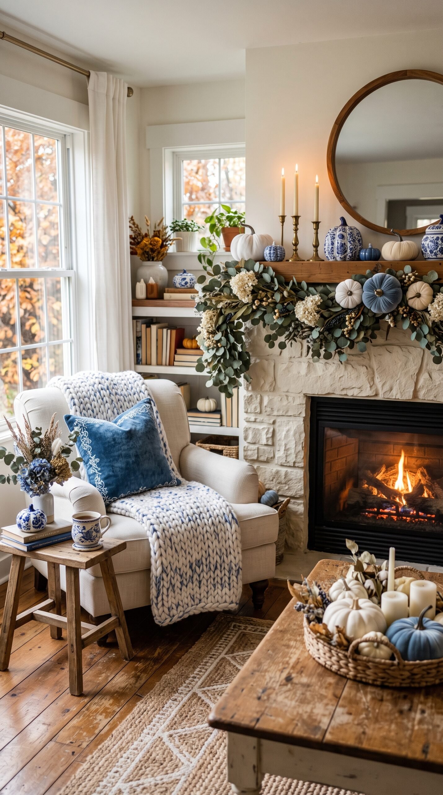 22 Blue and White Fall Decor Ideas for Home