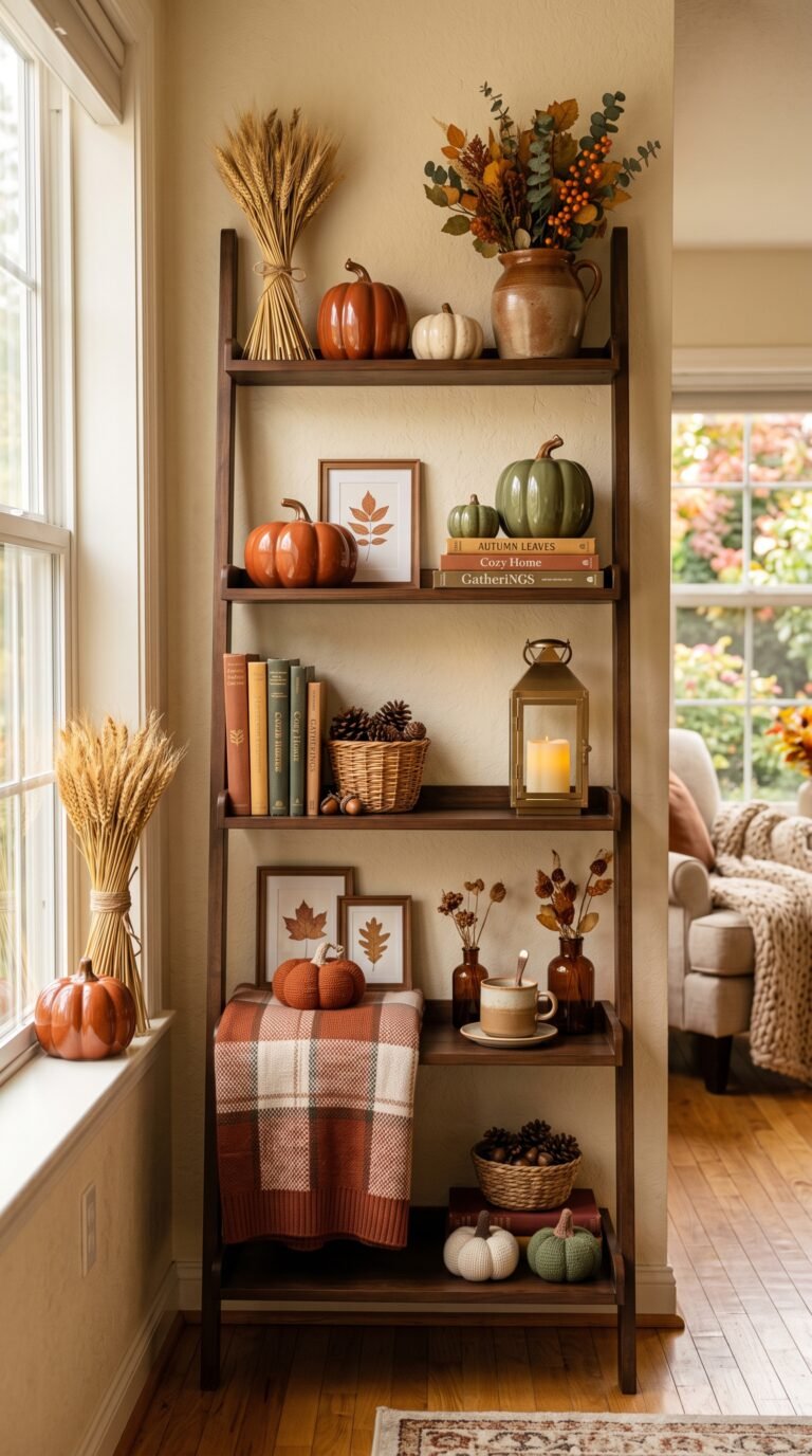 21 Fall Shelf Decor Ideas for a Cozy Home