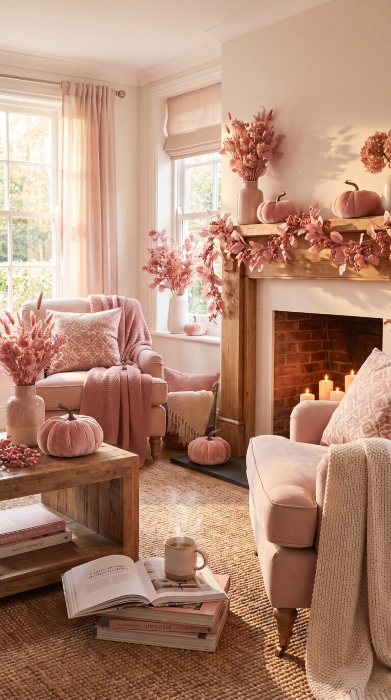 24 Pink Fall Decor Ideas You’ll Want to Copy