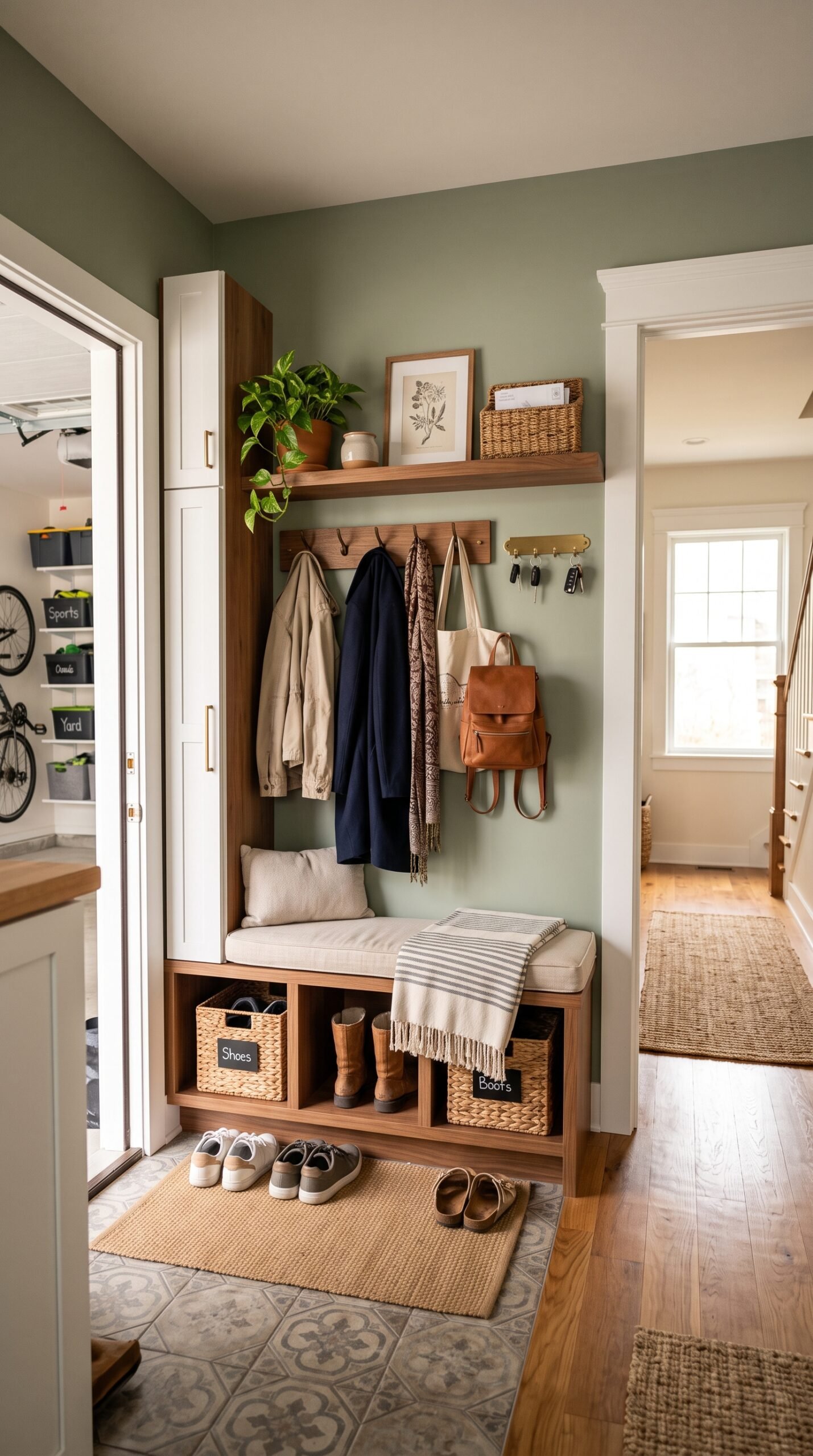 23 Smart Garage Entryway Ideas for a Clutter-Free Everyday Home