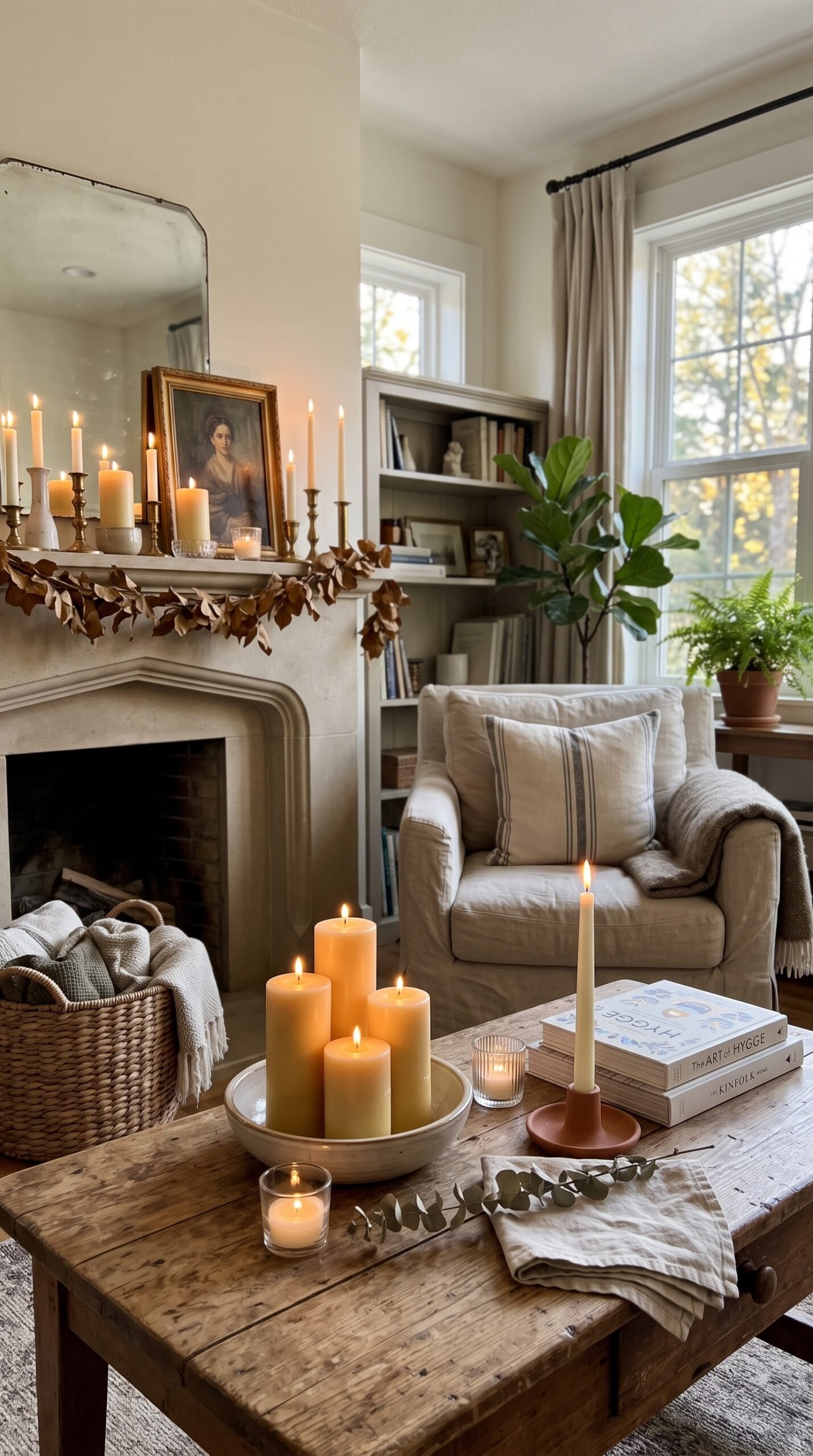 groupings of candles around a home