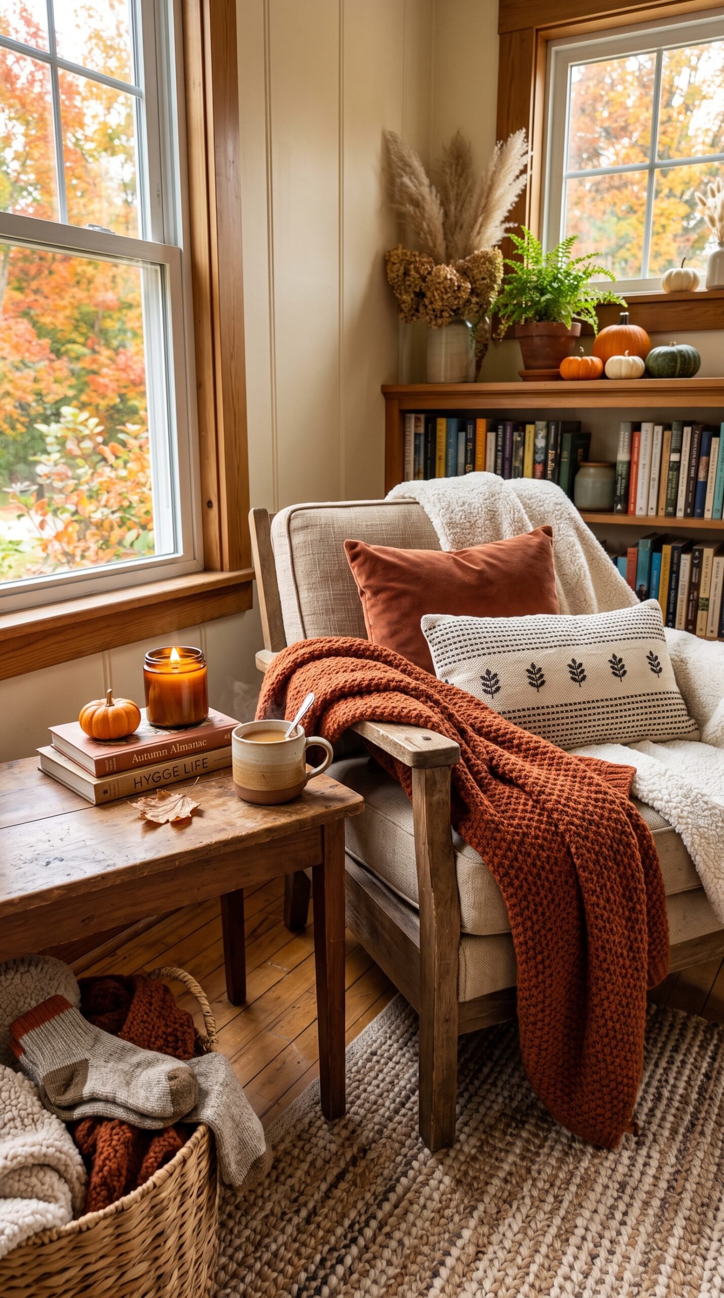 cozy layered fall home decor