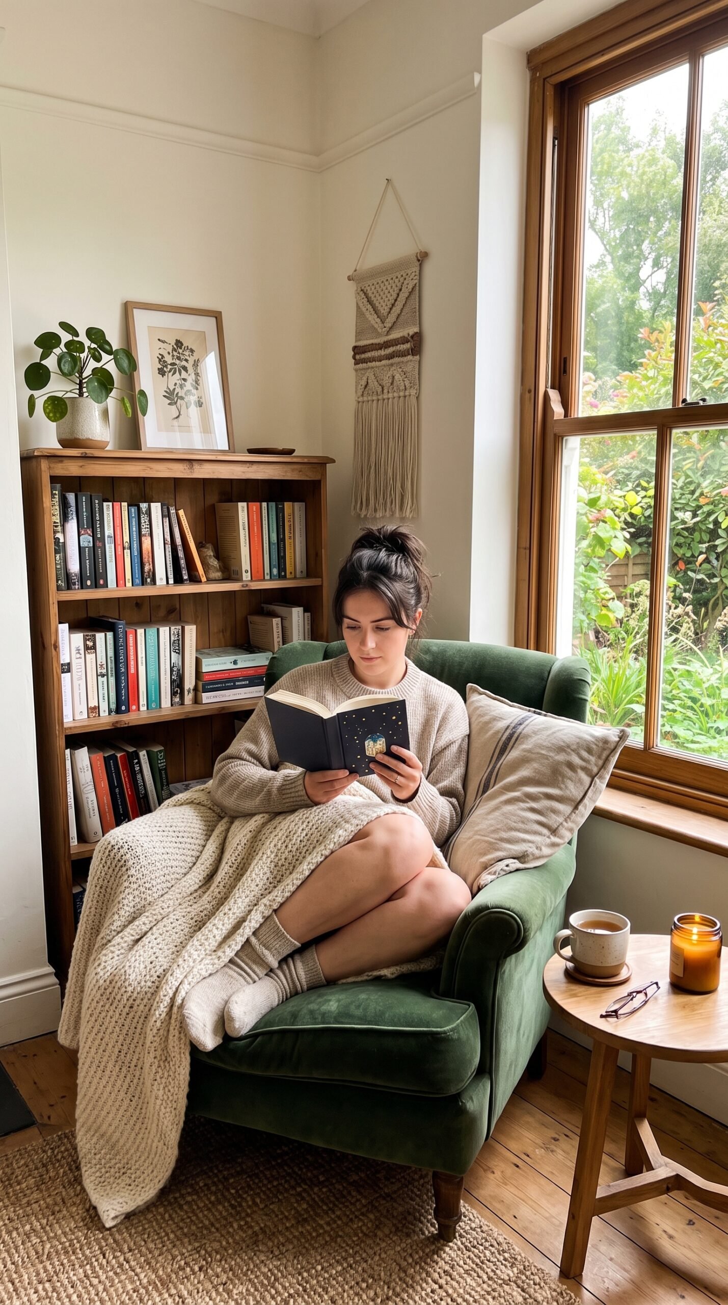 cozy reading nook in a home