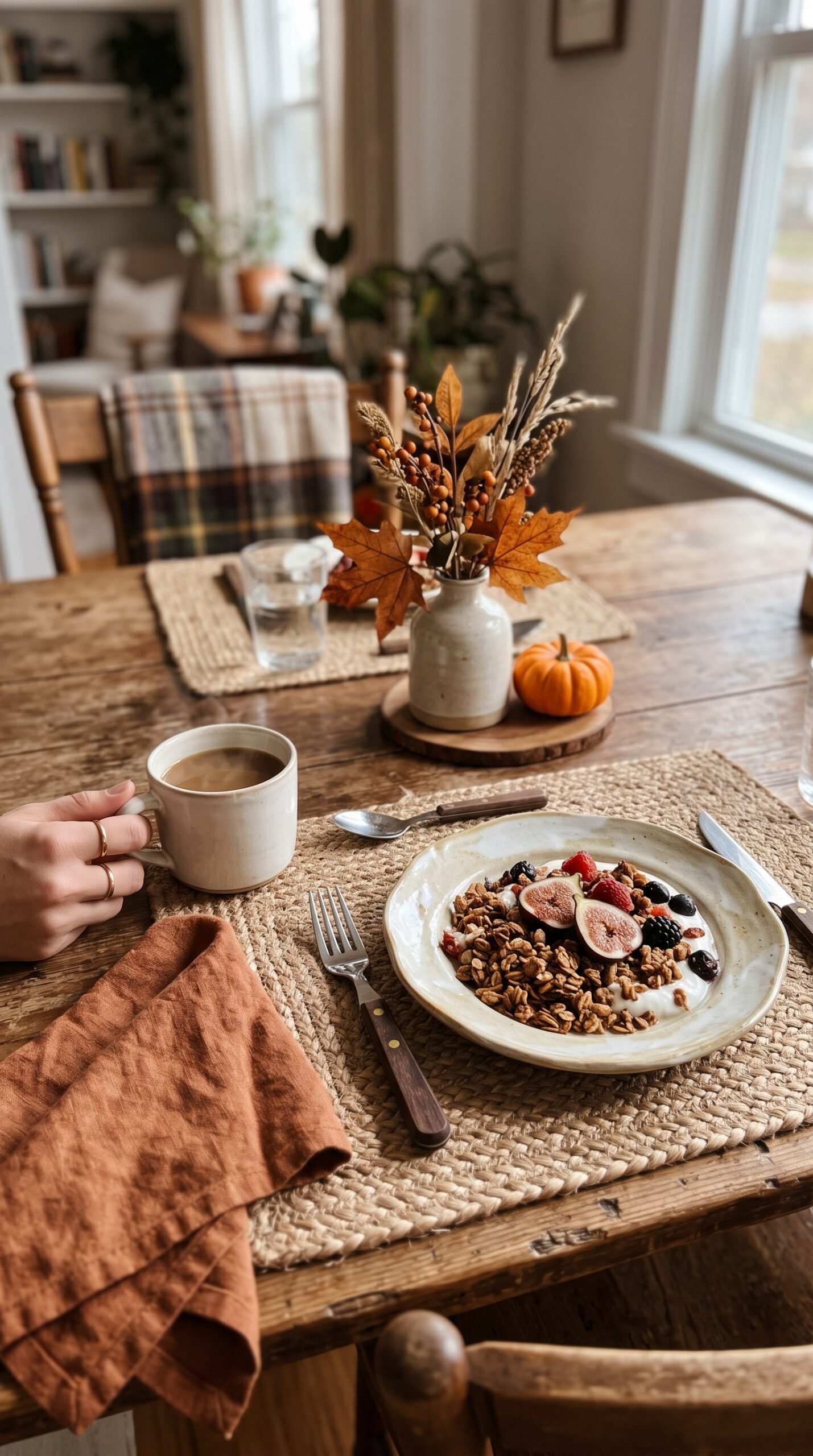 cohesive warm fall table palette