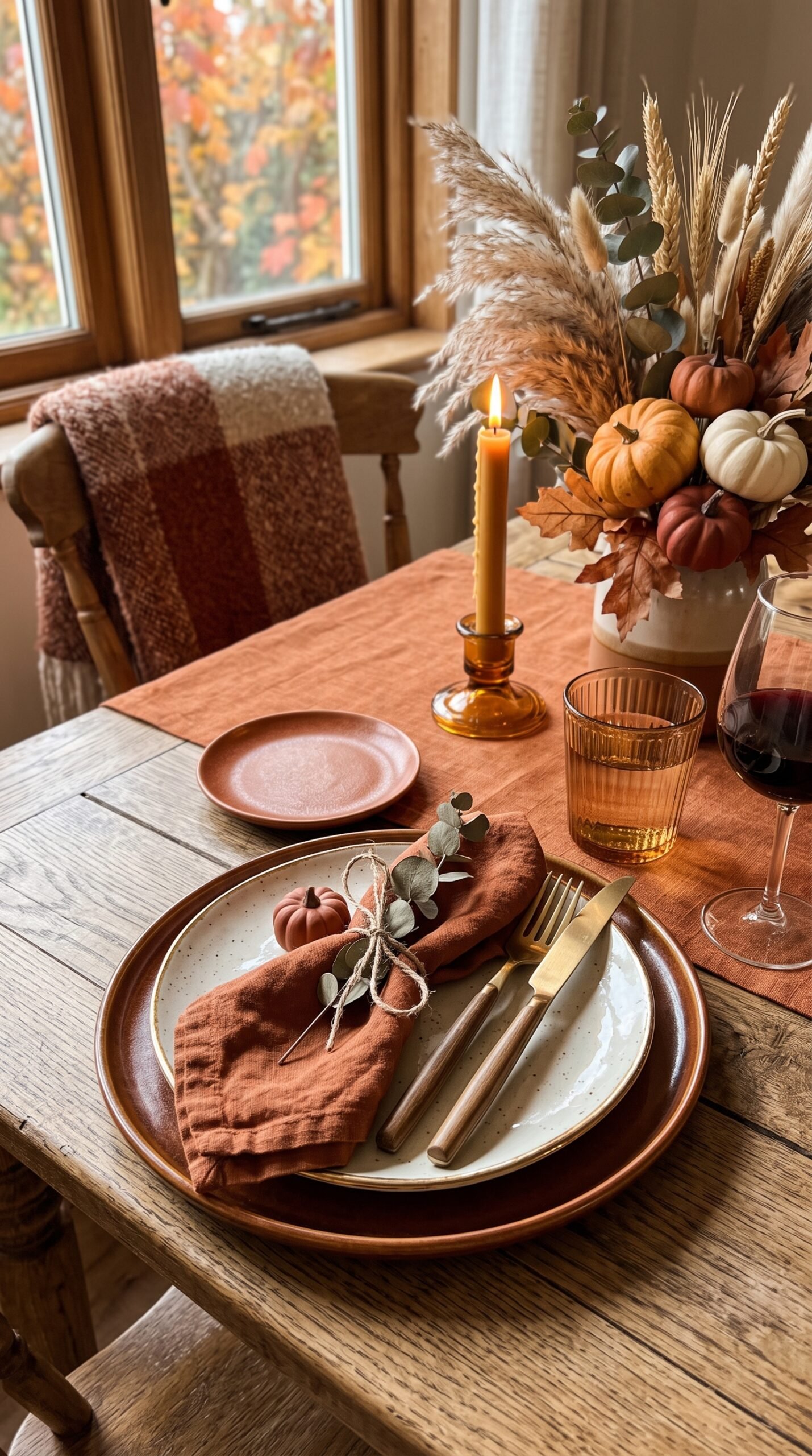 simple everyday fall table setting