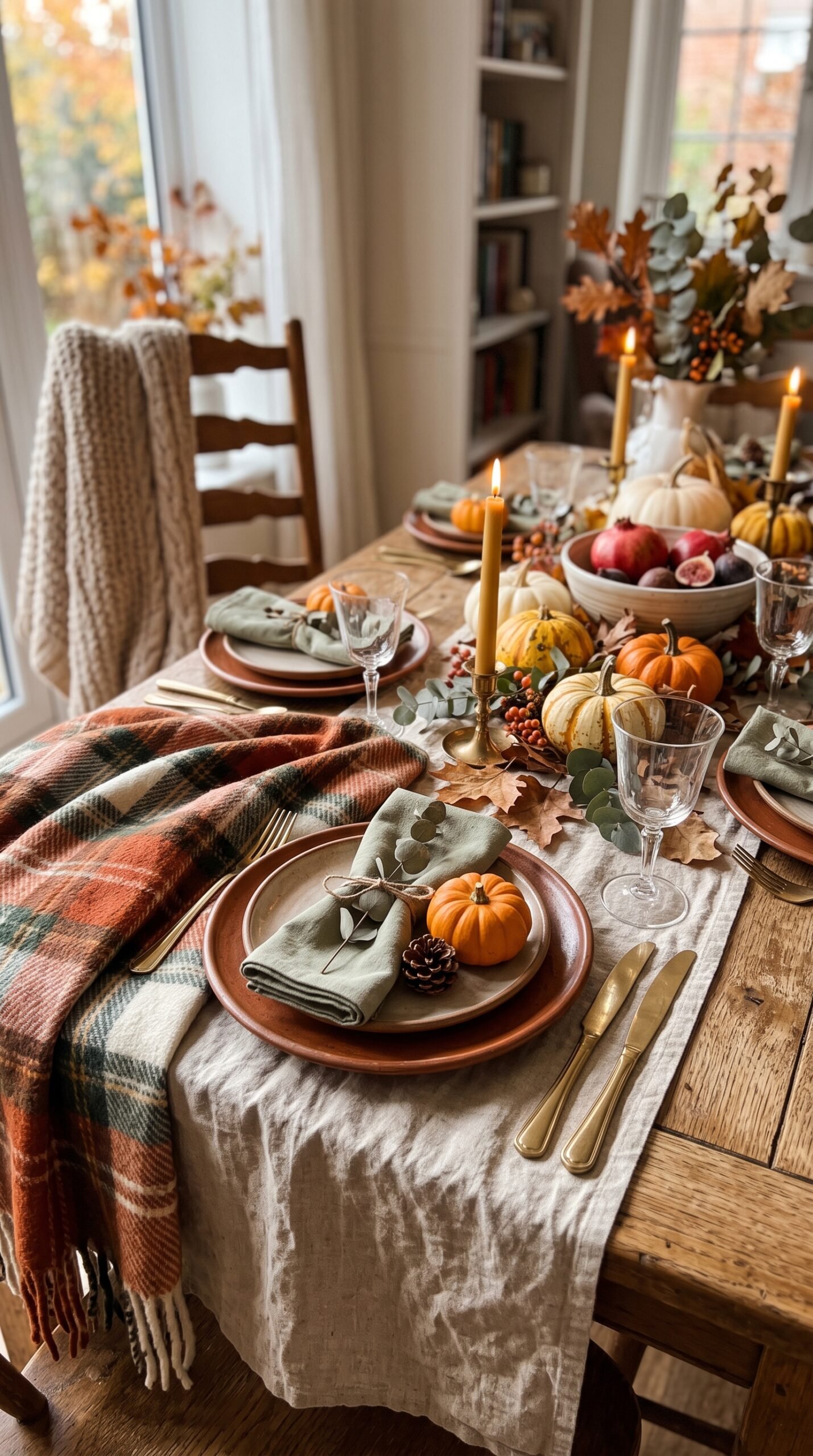 wooden serving boards on a dining table