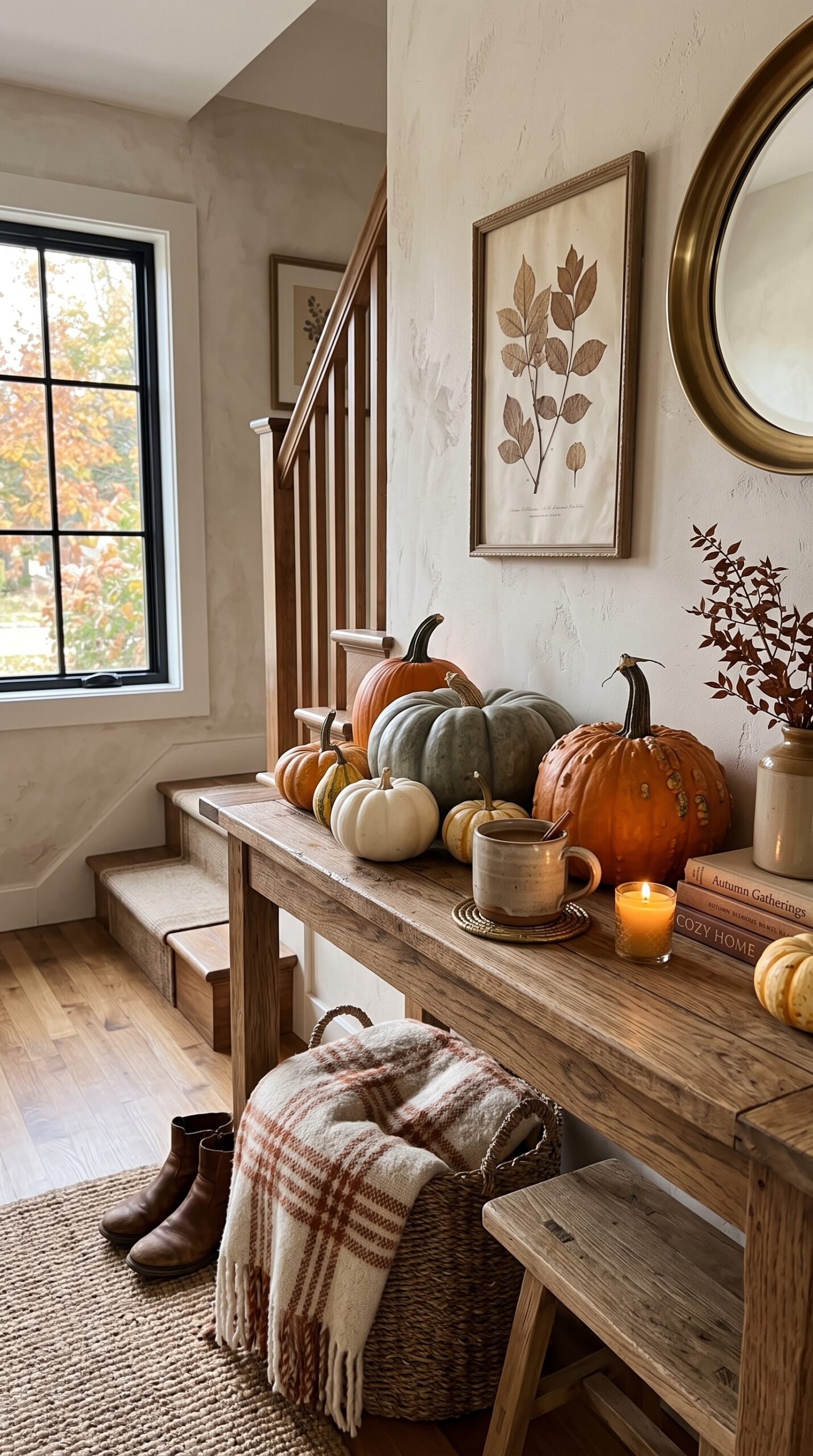 pumpkins as decor accents around a home