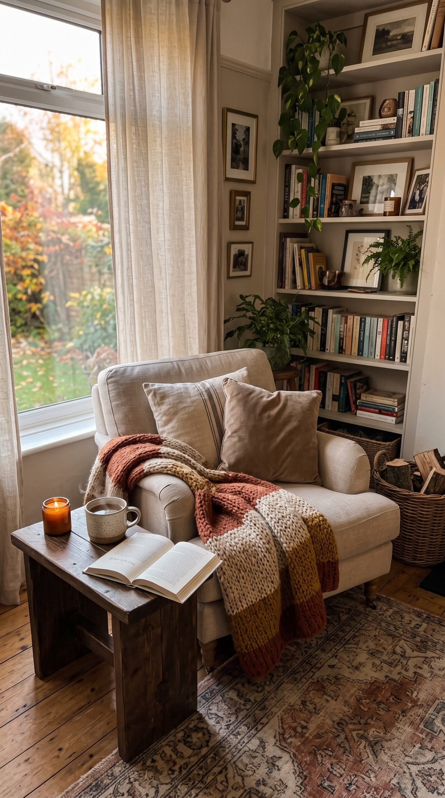 warm lighting in a cozy home