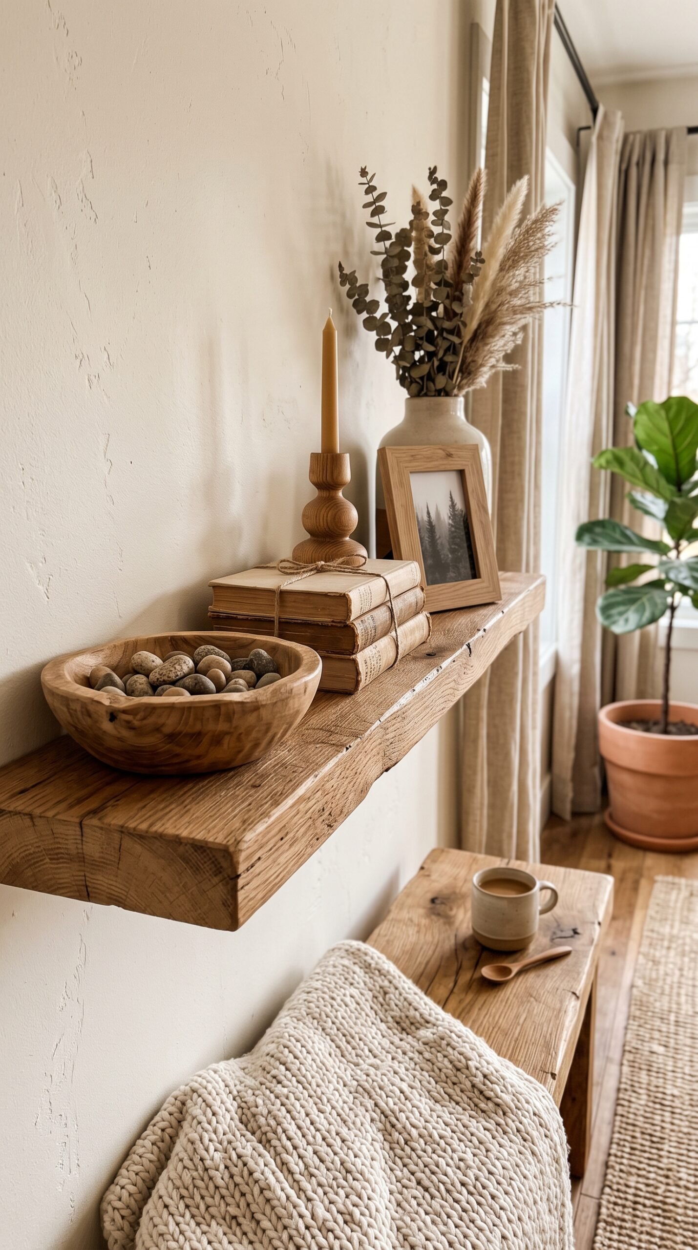 natural wood decor accents in a home